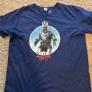 Blue Graphic T-Shirt with Robot Design